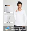 imagebaleaf Womens Thermal Shirts Crewneck Fleece Lined Long Sleeve Tops Running Workout Ski Base Layer Winter Cold WeatherWhite