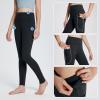 imagebaleaf Youth Girls Fleece Lined Leggings Water Repellent High Waisted Winter Warm Athletic Pants Hiking Running YogaBlack