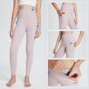 imagebaleaf Youth Girls Fleece Lined Leggings Water Repellent High Waisted Winter Warm Athletic Pants Hiking Running YogaLight Purple