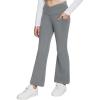 imagebaleaf Girls Flare Leggings Yoga Dance Pants Kids Bell Bottoms School Preppy Teen High Waist Pockets AthleticGrey