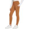 imagebaleaf Girls Fleece Lined Leggings Athletic Yoga Pants Thermal Dance Tights Pockets Winter RunningCaramel