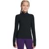 imagebaleaf Girls Fleece Long Sleeve Shirts Fall Jacket Half Zip Sweatshirts Horse Riding Camping Thermal Coat KidsAblack