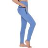 imagebaleaf Girls Horse Riding Pants Kids Equestrian Breeches Belt Loops KneePatch Youth Schooling Tights Zipper PocketBlue