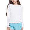 imagebaleaf Girls Rash Guard Swim Shirts Sun Shirt UV Long Sleeve Tops Quick Dry Lightweight UPF 50 ClothingWhite