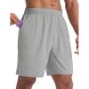 imagebaleaf Mens 7quot Athletic Shorts Quick Dry Running Workout Gym Linerless Shorts with Zipper Pockets Lightweight SportsRhino Gray