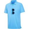 imagebaleaf Mens Long Sleeve Golf Shirt Collared Shirts Polo UPF 50 Lightweight Quick Dry Work Casual OutdoorBlue