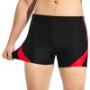 imagebaleaf Mens Square Leg Athletic Swim Jammers Durable Training Splice Team SwimsuitBlackRed