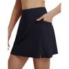 imagebaleaf Womens 16quot Golf Skorts Skirts 5 Pockets High Waisted Stretchy Tennis Skirt Athletic Workout RunningBlack