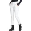 imagebaleaf Womens Fleece Lined Snow Ski Pants Waterproof Windproof Softshell Insulated Slim Thermal Pants Zipper Bottom LegWhite