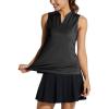 imagebaleaf Womens Sleeveless Golf Tennis Shirts Lightweight Quick Dry VNeck TankBlack