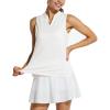 imagebaleaf Womens Sleeveless Golf Tennis Shirts Lightweight Quick Dry VNeck TankWhite