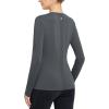 imagebaleaf Womens Thermal Shirts Crewneck Fleece Lined Long Sleeve Tops Running Workout Ski Base Layer Winter Cold WeatherLight Grey