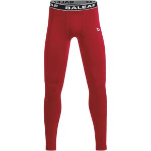 imagebaleaf Boys Fleece Compression Leggings Youth Pants Kids Tights Football Basketball Baseball Sports Cold Weather GearSolidred