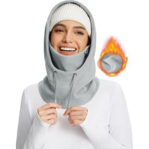 imagebaleaf Fleece Balaclava Face MaskThermal Ski Mask for Men and WomenWinter Hats Face Cover Hood Cold Weather Gear 2 SizeGrey