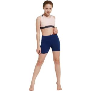 imagebaleaf Girls 4quot Volleyball Shorts Kids Athletic Biker Cartwheel Dance Soccer Cheer Running Preppy Teen4navy