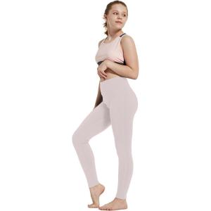 imagebaleaf Girls Leggings Dance Tights Yoga Pants with Pocket Preppy Clothes Kids Teen Running Athletic Workout BalletLight Purple