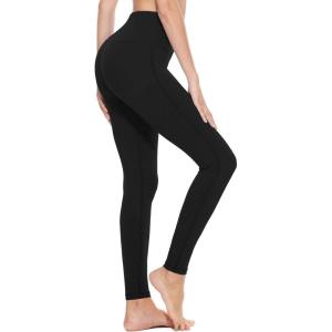 imagebaleaf Leggings for Women with Pockets Tummy Control Compression Workout Athletic Running High Waisted Yoga PantsBlack