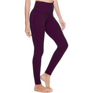 imagebaleaf Leggings for Women with Pockets Tummy Control Compression Workout Athletic Running High Waisted Yoga PantsDark Magenta