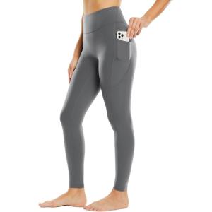 imagebaleaf Leggings for Women with Pockets Tummy Control Compression Workout Athletic Running High Waisted Yoga PantsGrey27