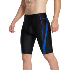 imagebaleaf Men Swim Jammer Athletic Swimming Swimsuit Competition Training Team Swimwear Lap Racing BlackNavy 2