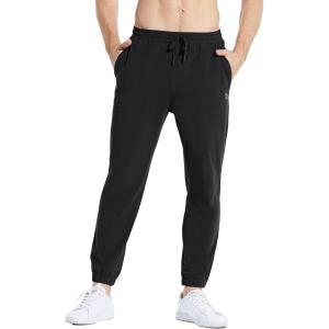 imagebaleaf Mens 27quot Cotton Sweatpants Sports Running Hiking Joggers Pants Lightweight Lounge Pocketed Pajamas 78 LengthAblack