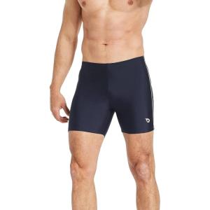 imagebaleaf Mens Athletic Swim Jammers Quick Dry Compression Square Leg Swim Brief SwimsuitNavy White
