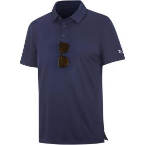 imagebaleaf Mens Long Sleeve Golf Shirt Collared Shirts Polo UPF 50 Lightweight Quick Dry Work Casual OutdoorNavy Blue