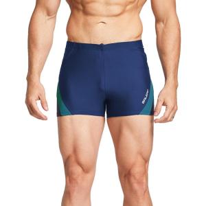 imagebaleaf Mens Square Leg Athletic Swim Jammers Durable Training Splice Team SwimsuitBlueTeal Green
