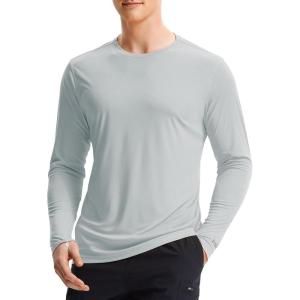 imagebaleaf Mens Sun Shirts UPF 50 UV Protection SPF Long Sleeve Rash Guard Fishing Outdoor Quick Dry LightweightLight Gray