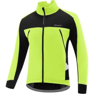 imagebaleaf Mens Winter Jacket Windproof Softshell Thermal Warm Pockets Cycling Running Mountain Biking Cold Weather Gear01fluorescent Green