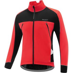imagebaleaf Mens Winter Jacket Windproof Softshell Thermal Warm Pockets Cycling Running Mountain Biking Cold Weather Gear01red