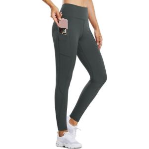 imagebaleaf Womens Fleece Lined Leggings Water Resistant Thermal Winter Warm Tights High Waisted with Pockets Running GearAgrey27