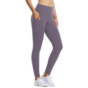 imagebaleaf Womens Fleece Lined Leggings Water Resistant Thermal Winter Warm Tights High Waisted with Pockets Running GearApurple Ii27