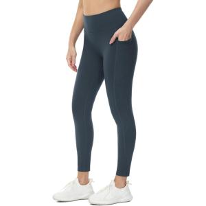 imagebaleaf Womens Fleece Lined Leggings Water Resistant Thermal Winter Warm Tights High Waisted with Pockets Running GearPetite25grey