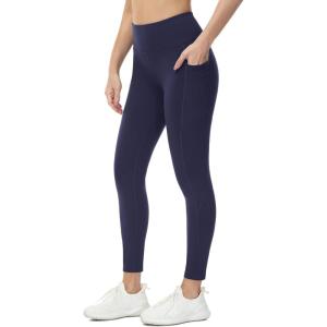 imagebaleaf Womens Fleece Lined Leggings Water Resistant Thermal Winter Warm Tights High Waisted with Pockets Running GearPetite25navy