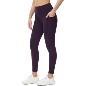 imagebaleaf Womens Fleece Lined Leggings Water Resistant Thermal Winter Warm Tights High Waisted with Pockets Running GearPetite25purple