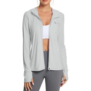 imagebaleaf Womens Sun Protection Jacket Hoodie Clothing Lightweight Long Sleeve Sun Cover Up ShirtGray