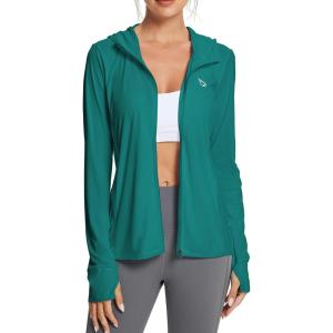 imagebaleaf Womens Sun Protection Jacket Hoodie Clothing Lightweight Long Sleeve Sun Cover Up ShirtGreen