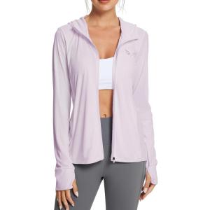 imagebaleaf Womens Sun Protection Jacket Hoodie Clothing Lightweight Long Sleeve Sun Cover Up ShirtPastel Purple