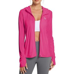 imagebaleaf Womens Sun Protection Jacket Hoodie Clothing Lightweight Long Sleeve Sun Cover Up ShirtRosy