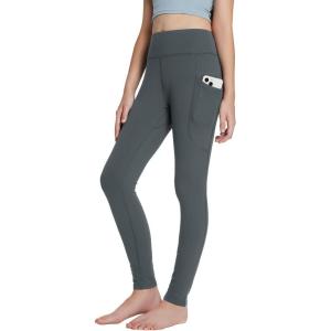 imagebaleaf Youth Girls Fleece Lined Leggings Water Repellent High Waisted Winter Warm Athletic Pants Hiking Running YogaGrey