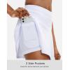 imageSANTINY Pleated Tennis Skirt for Women with 4 Pockets Womens High Waisted Athletic Golf Skorts Skirts for Running CasualB White