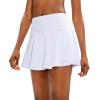 imageSANTINY Pleated Tennis Skirt for Women with 4 Pockets Womens High Waisted Athletic Golf Skorts Skirts for Running CasualB White