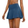 imageSANTINY Pleated Tennis Skirt for Women with 4 Pockets Womens High Waisted Athletic Golf Skorts Skirts for Running CasualDark Blue