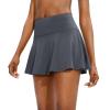 imageSANTINY Pleated Tennis Skirt for Women with 4 Pockets Womens High Waisted Athletic Golf Skorts Skirts for Running CasualDark Grey