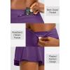 imageSANTINY Pleated Tennis Skirt for Women with 4 Pockets Womens High Waisted Athletic Golf Skorts Skirts for Running CasualDark Purple