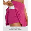 imageSANTINY Pleated Tennis Skirt for Women with 4 Pockets Womens High Waisted Athletic Golf Skorts Skirts for Running CasualDeep Pink