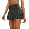 imageSANTINY Pleated Tennis Skirt for Women with 4 Pockets Womens High Waisted Athletic Golf Skorts Skirts for Running CasualGreen Camo