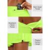 imageSANTINY Pleated Tennis Skirt for Women with 4 Pockets Womens High Waisted Athletic Golf Skorts Skirts for Running CasualGreen Citrine