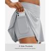 imageSANTINY Pleated Tennis Skirt for Women with 4 Pockets Womens High Waisted Athletic Golf Skorts Skirts for Running CasualGrey